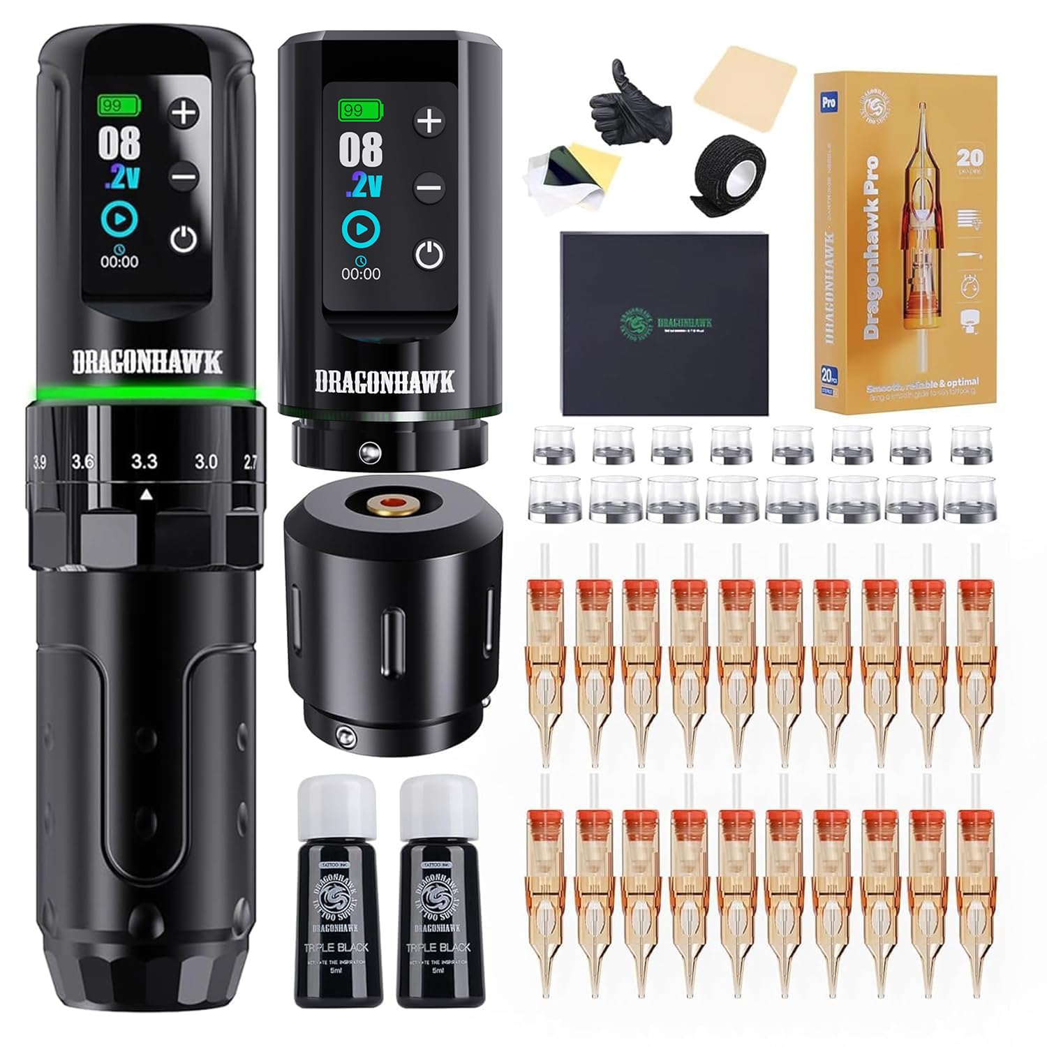 Amazon.com: Dragonhawk L3 Tattoo Kit, Cordless/Cord Complete